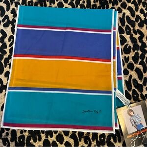 Vintage color block scarf